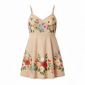 Floral Embroidered Mini Dress