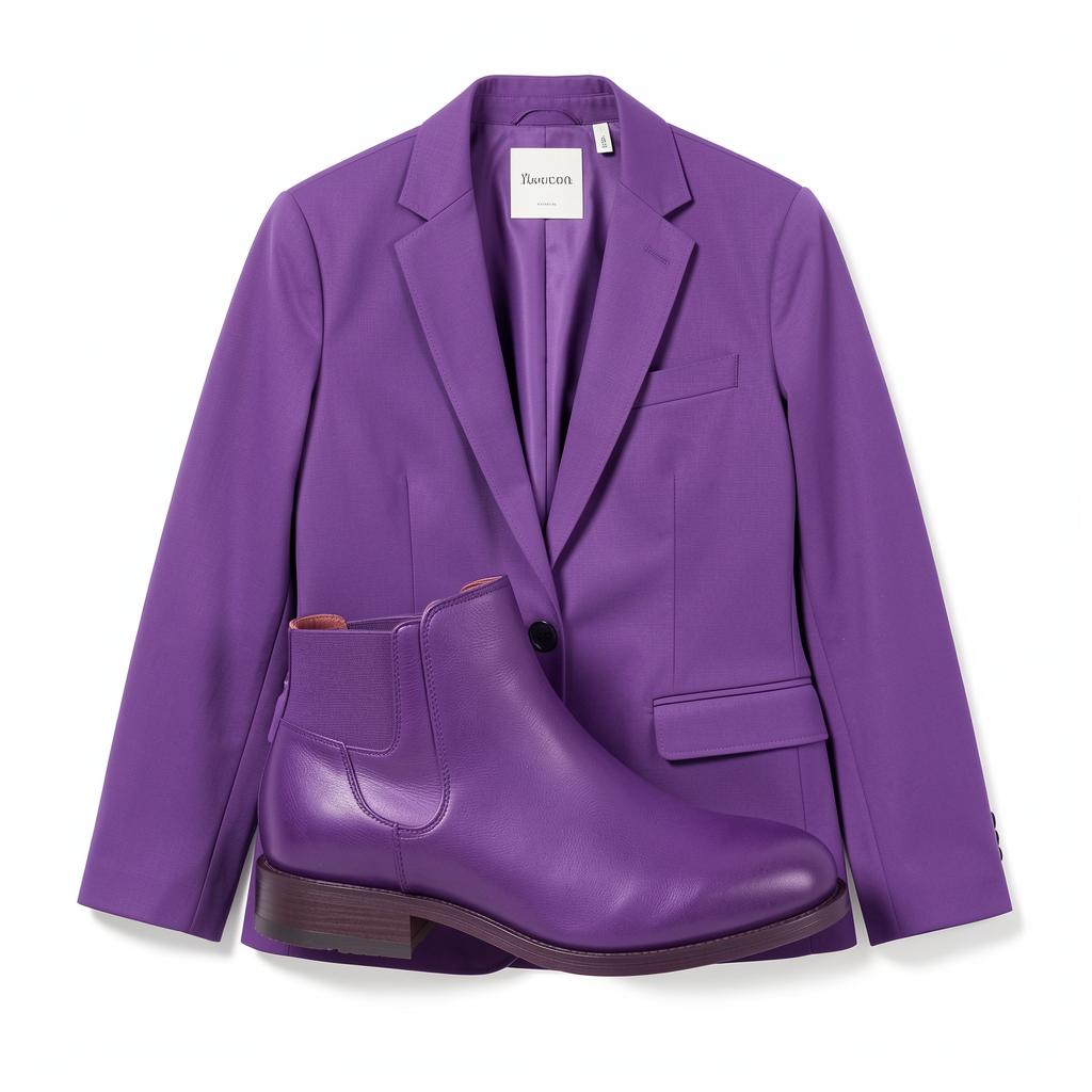 Purple Blazer & Chelsea Boot