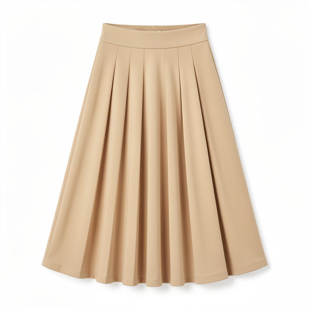Pleated Midi Skirt
