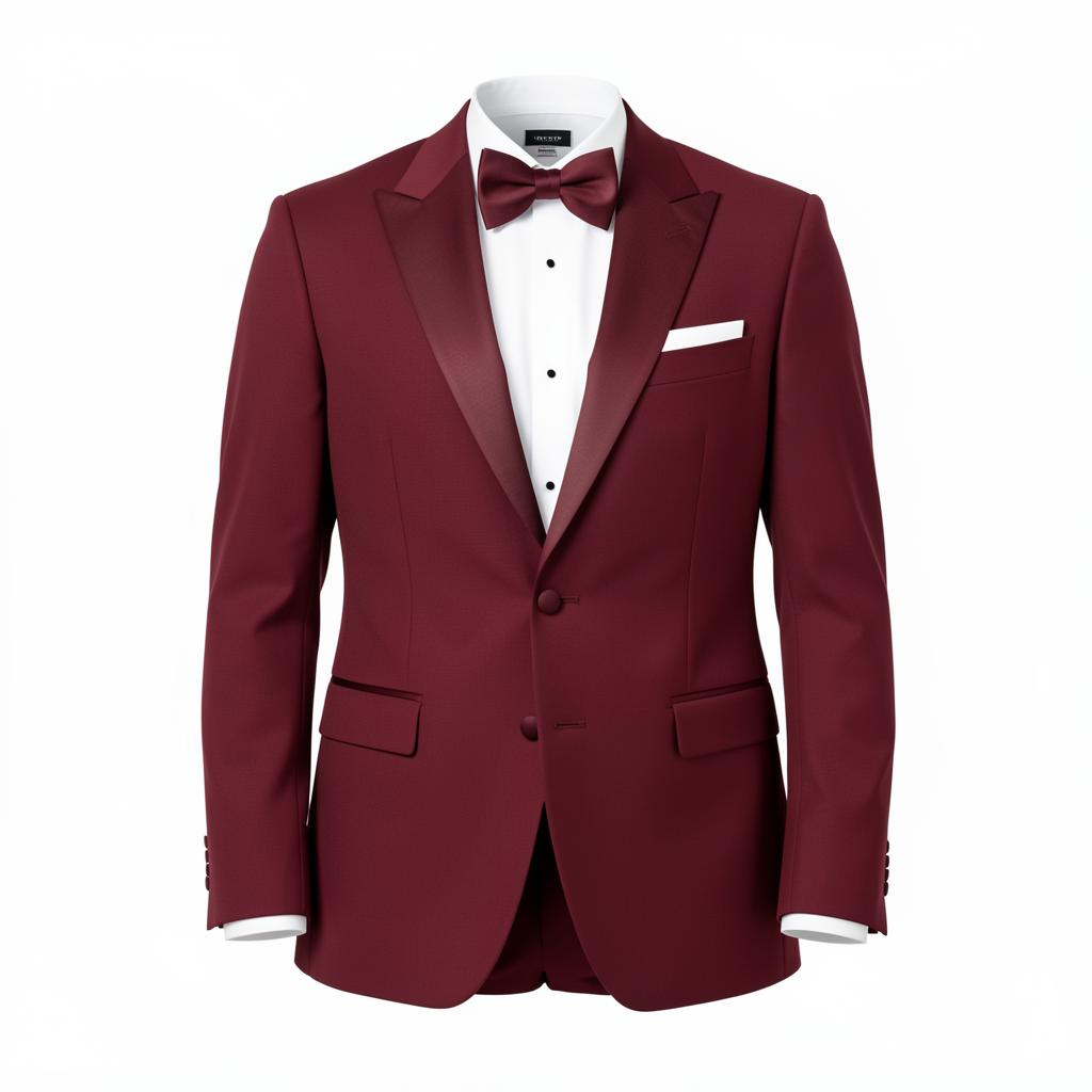 Burgundy Tuxedo Jacket
