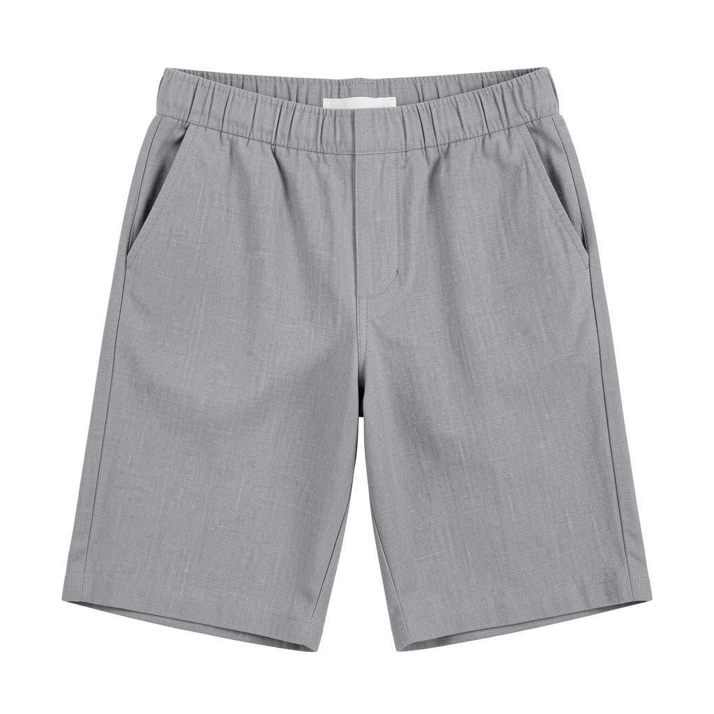 Relaxed Fit Linen Blend Casual Shorts