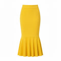 Mermaid Hem Midi Skirt