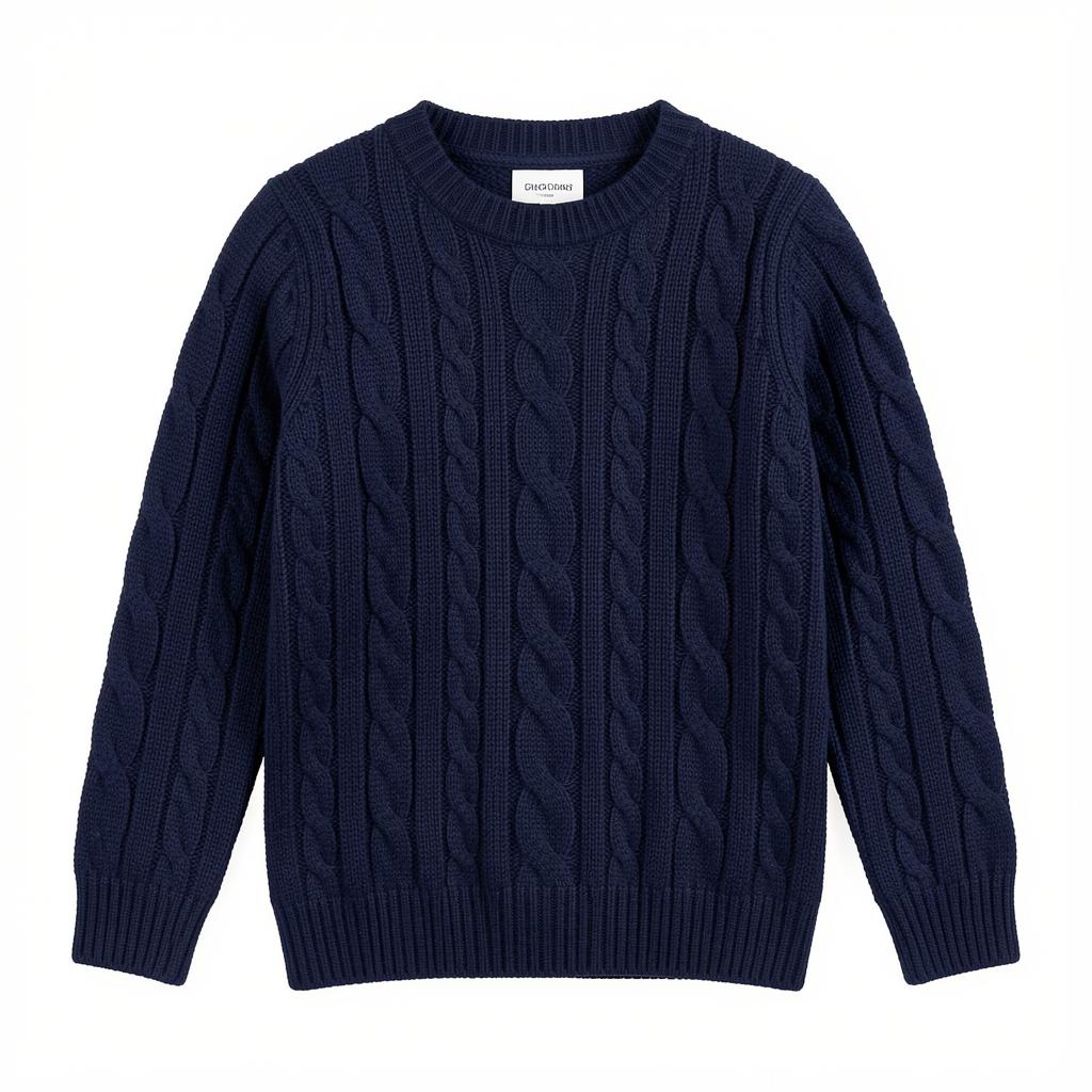 Cable Knit Merino Wool Sweater