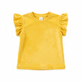 Kids Velvet Ruffle Sleeve Top
