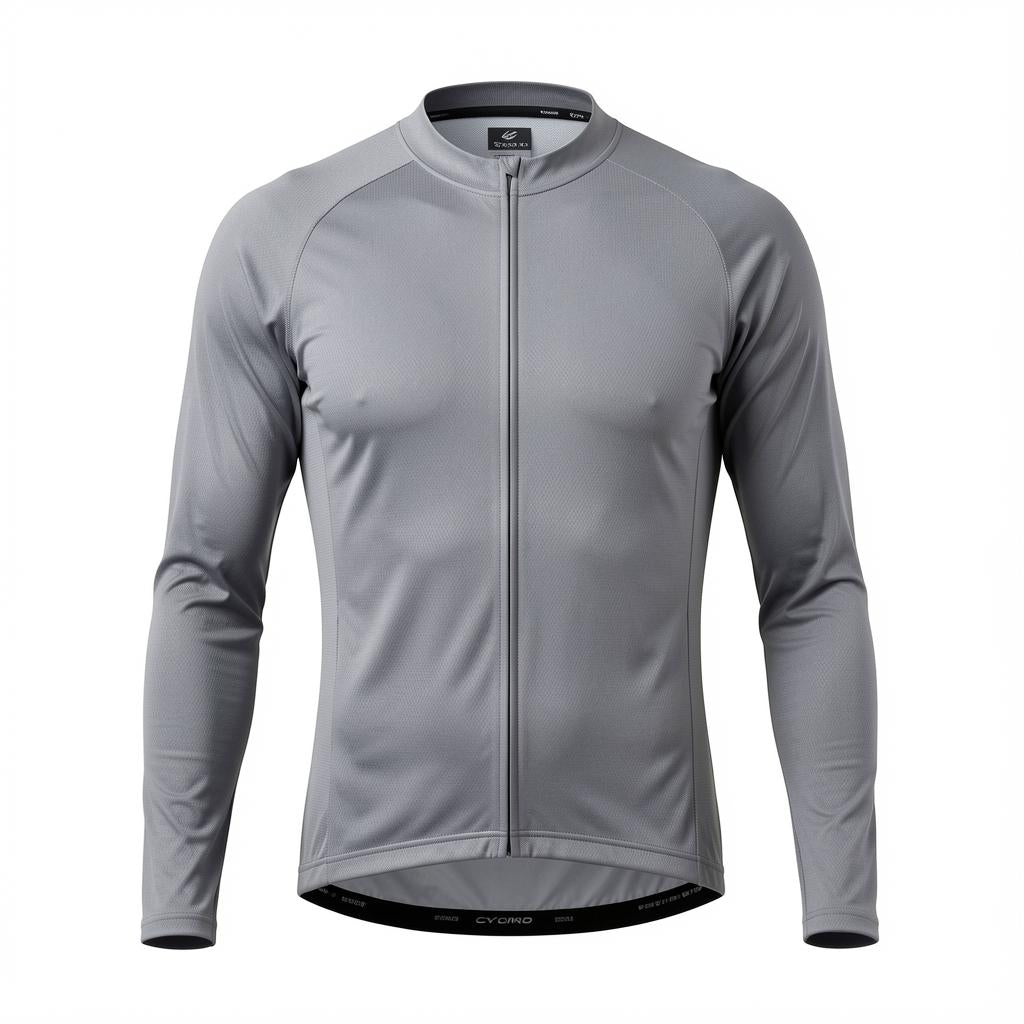 Moisture-Wicking Cycling Jersey with Long Sleeve and Vent...