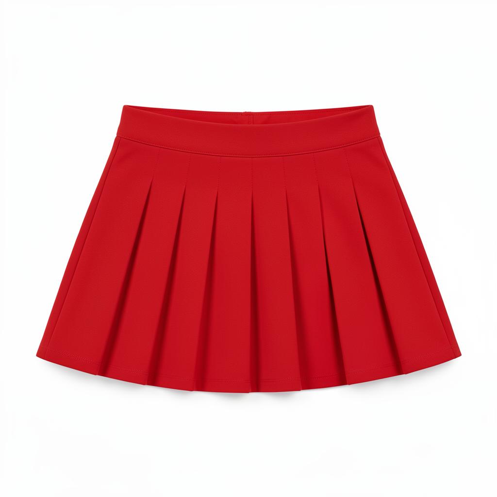 Mini Pleated Polyester Skirt