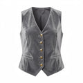 Velvet Waistcoat Gold Buttons