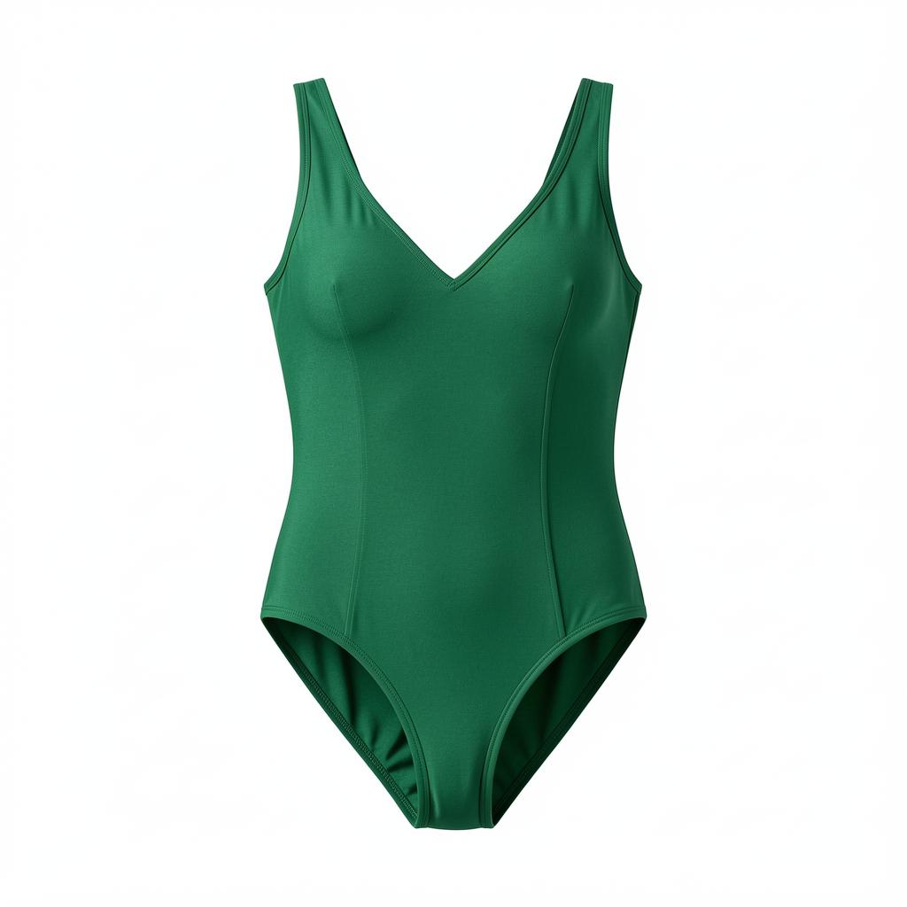 Classic V-Neck One-Piece Swimsuit