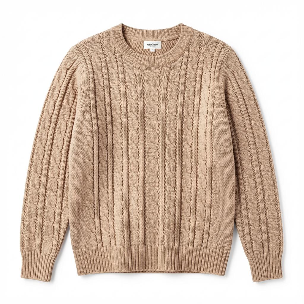 Soft Cable Knit Pullover Sweater