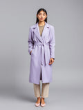 Belted Wrap Coat — Lilac
