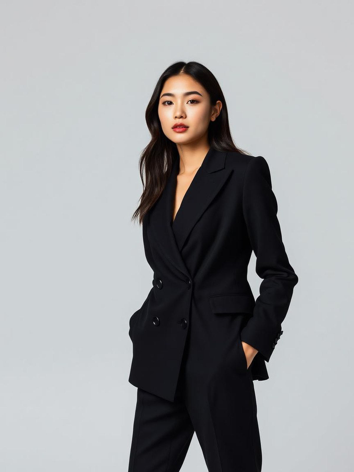 Black Double Breasted Blazer