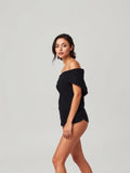 Black One Shoulder Top