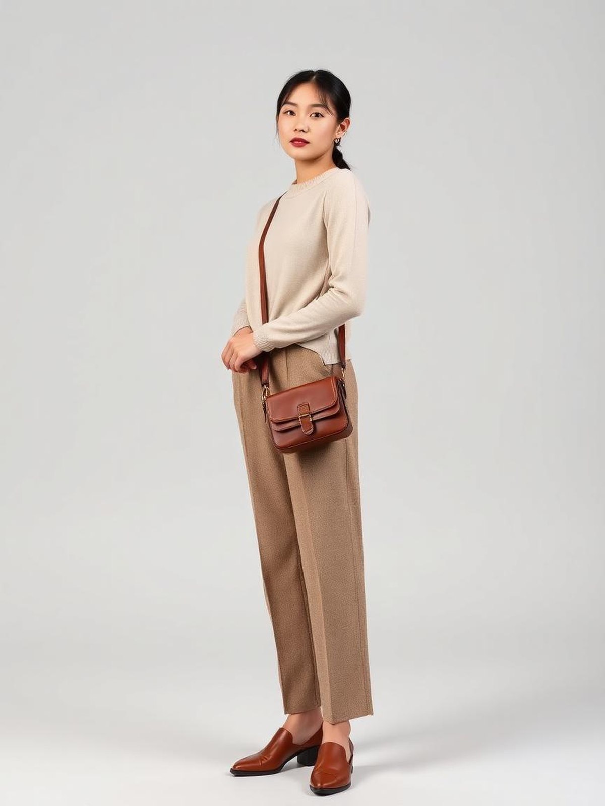 Brown Mini Crossbody Bag — Brown