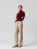 Burgundy Ribbed Turtleneck — Burgundy