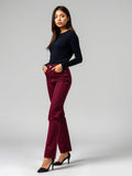 Burgundy Straight Leg Jeans