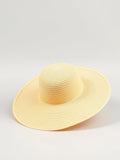 Butter Yellow Wide Brim Straw Hat