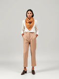 Camel Silk Square Scarf — Camel