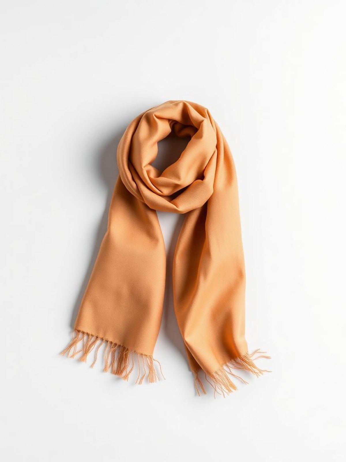 Camel Silk Twill Scarf