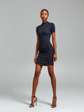 Charcoal Ribbed Bodycon Dress