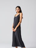 Charcoal Slip Midi Dress