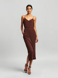 Chocolate Slip Midi Dress