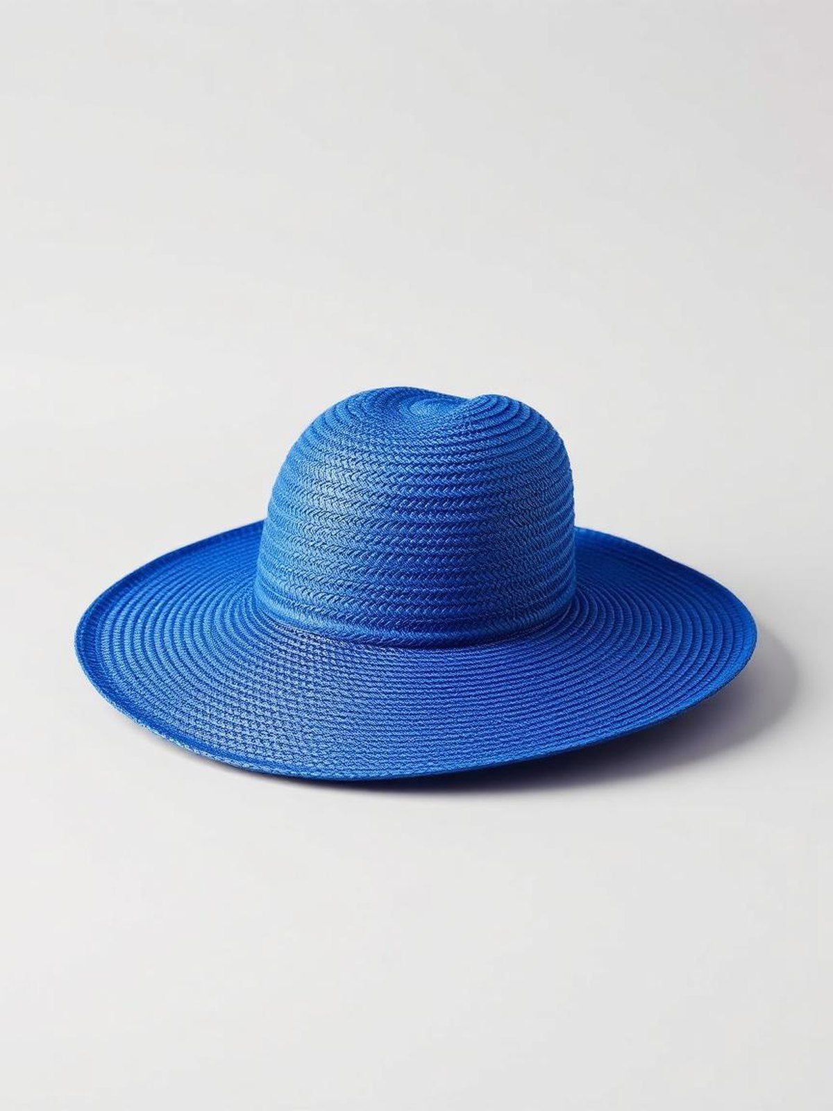 Cobalt Wide Brim Straw Hat