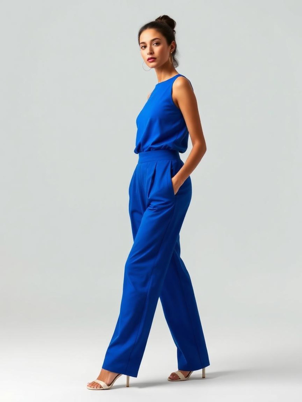 Cobalt Wide Leg Trousers