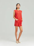 Coral Knit Vest