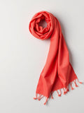 Coral Silk Twill Scarf