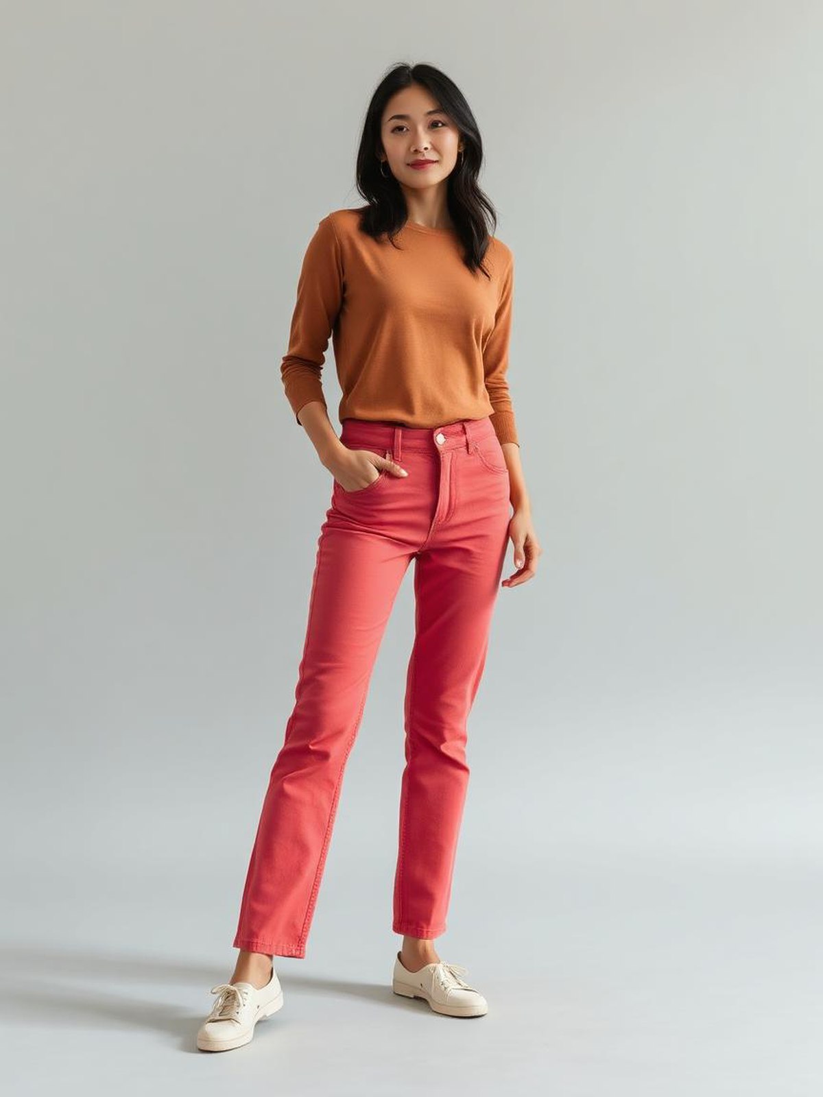 Coral Straight Leg Jeans