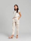 Cream Cargo Trousers