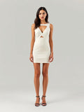 Cream Cut-Out Detail Dress — Cream