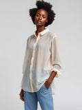 Cream Sheer Organza Blouse