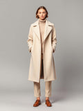 Cream Wool Blend Overcoat — Cream