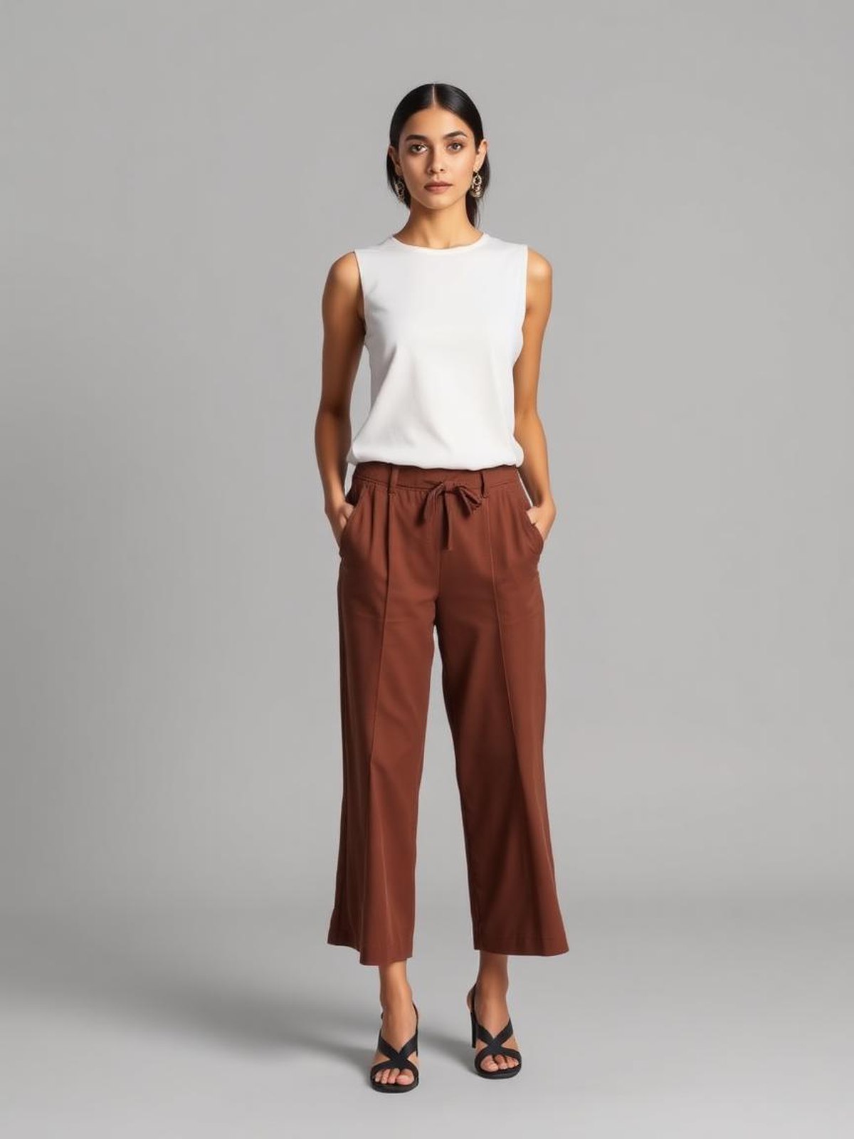 Culotte Trousers — Brown