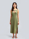 Cut-Out Detail Dress — Green