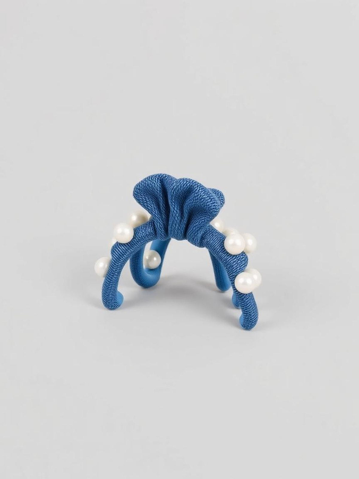 Denim Blue Pearl Hair Claw