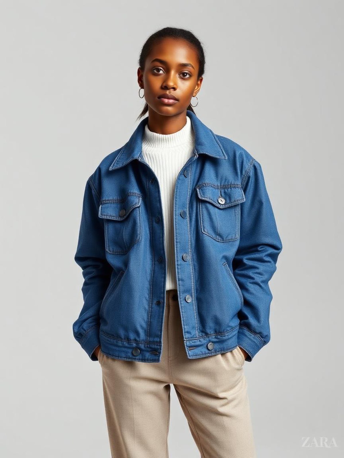 Denim Blue Quilted Liner Jacket