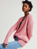 Dusty Pink Open Knit Summer Sweater