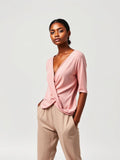 Dusty Pink Twist Front Top