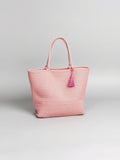 Dusty Pink Woven Tote Bag