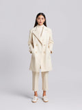 Ecru Double-Breasted Coat — Ecru