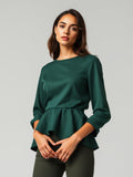 Forest Peplum Blouse
