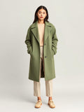 Green Wool Blend Overcoat — Green