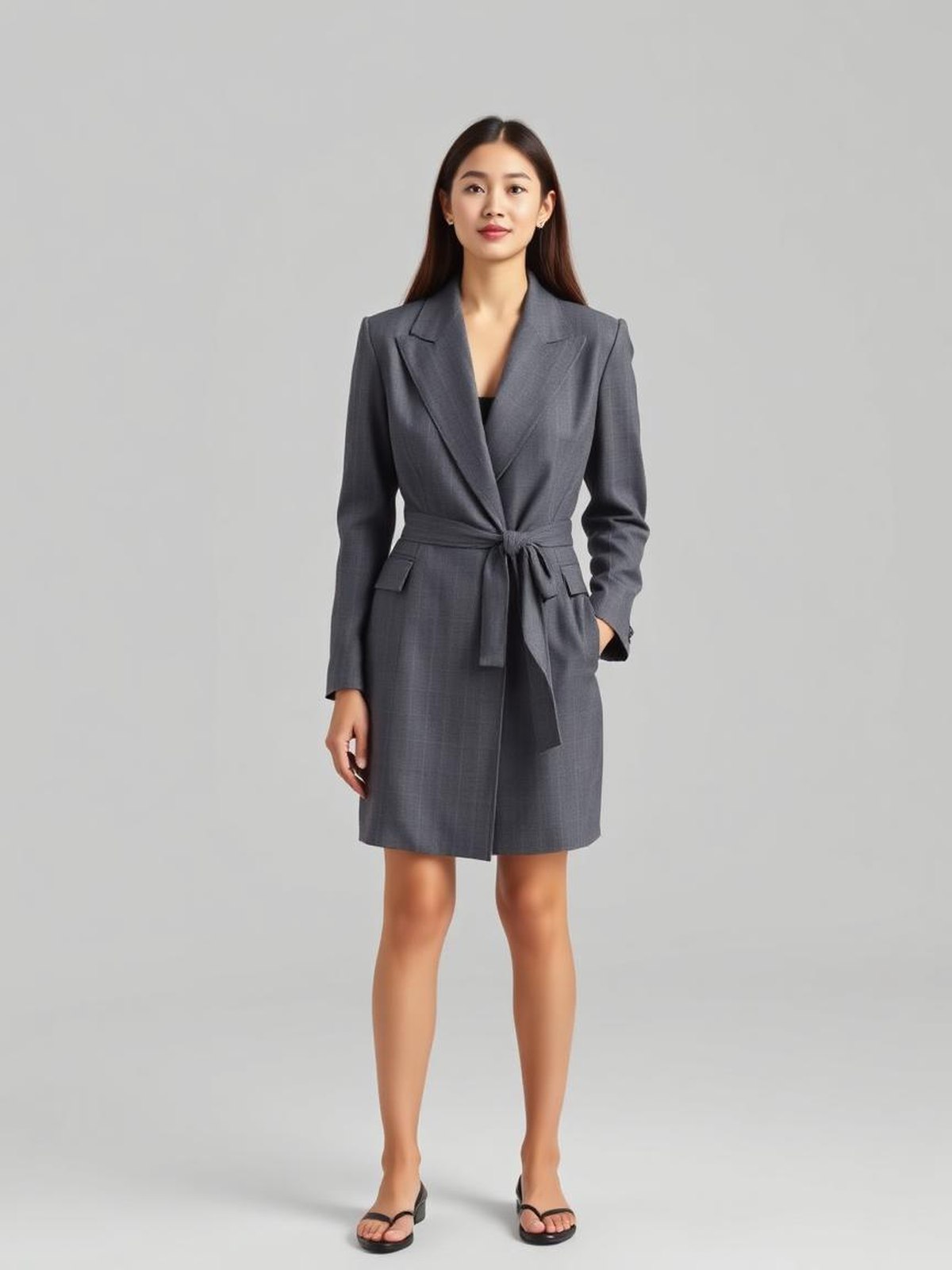 Grey Blazer Dress — Grey