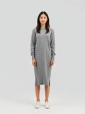 Grey Knitted Sweater Dress — Grey