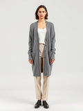 Grey Longline Knit Coatigan — Grey