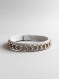 Grey Melange Chain Detail Belt