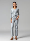 Grey Melange Straight Leg Jeans