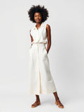 Ivory A-Line Buttoned Skirt